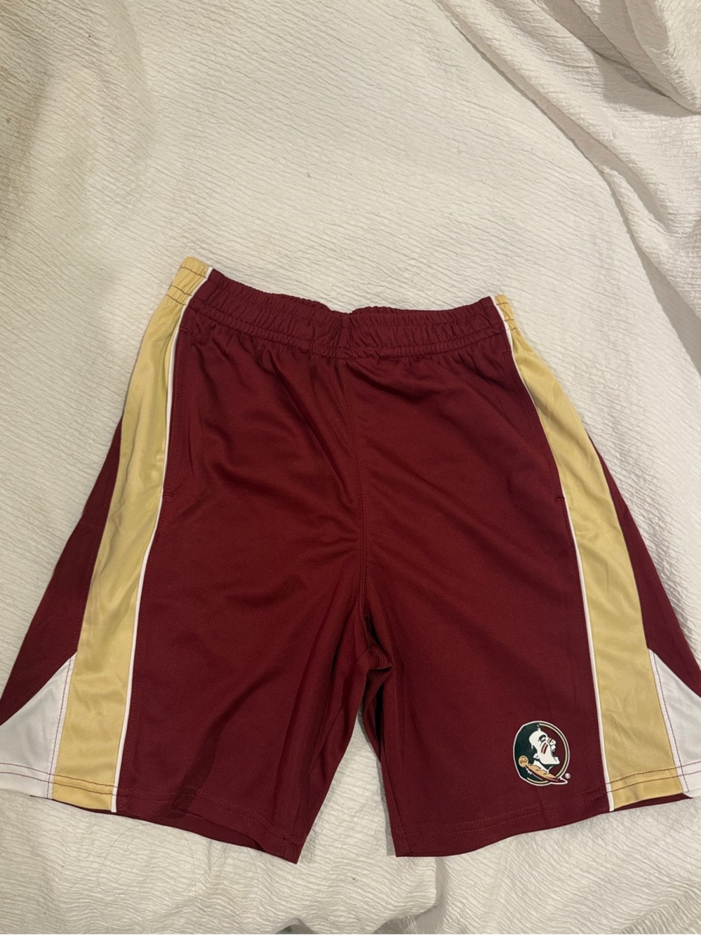 Rivalry Threads Maroon and Gold Kids Athletic Shorts